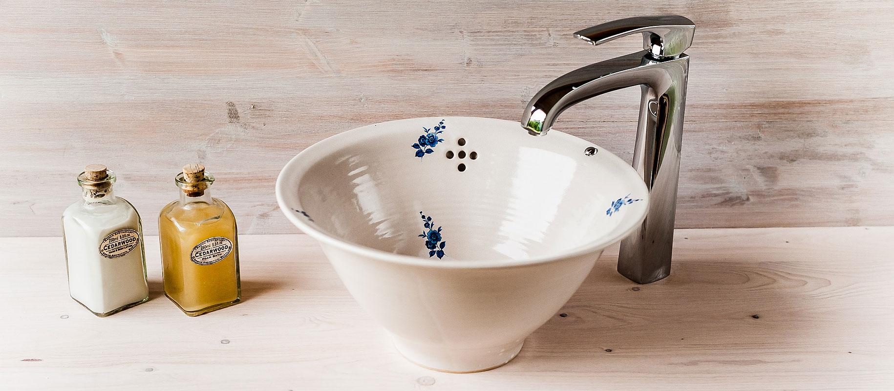 Handmade ceramic basins and sinks
