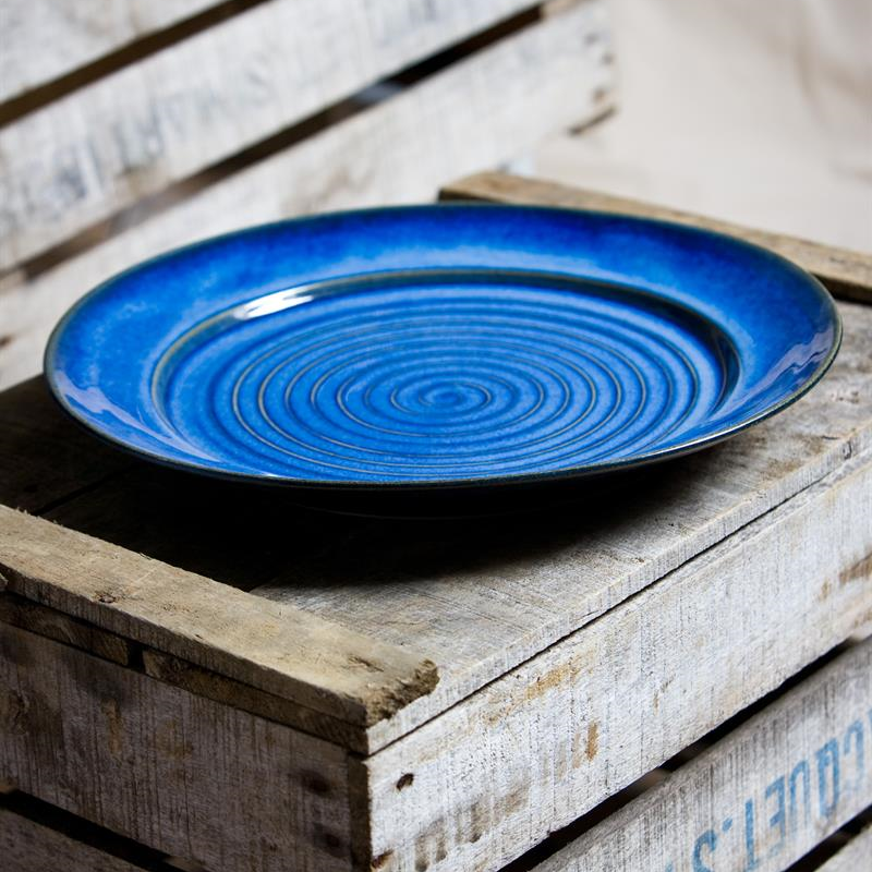 Large platter - blue