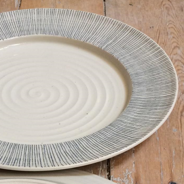 Large Platter - Striped
