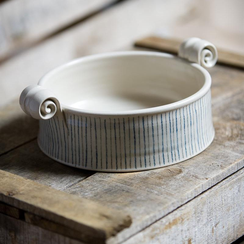 Small serving dish - Stripe