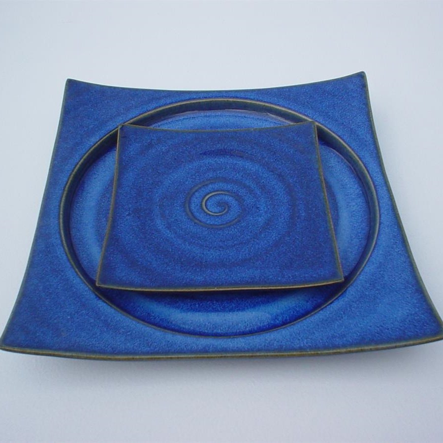 Square Plate - Blue